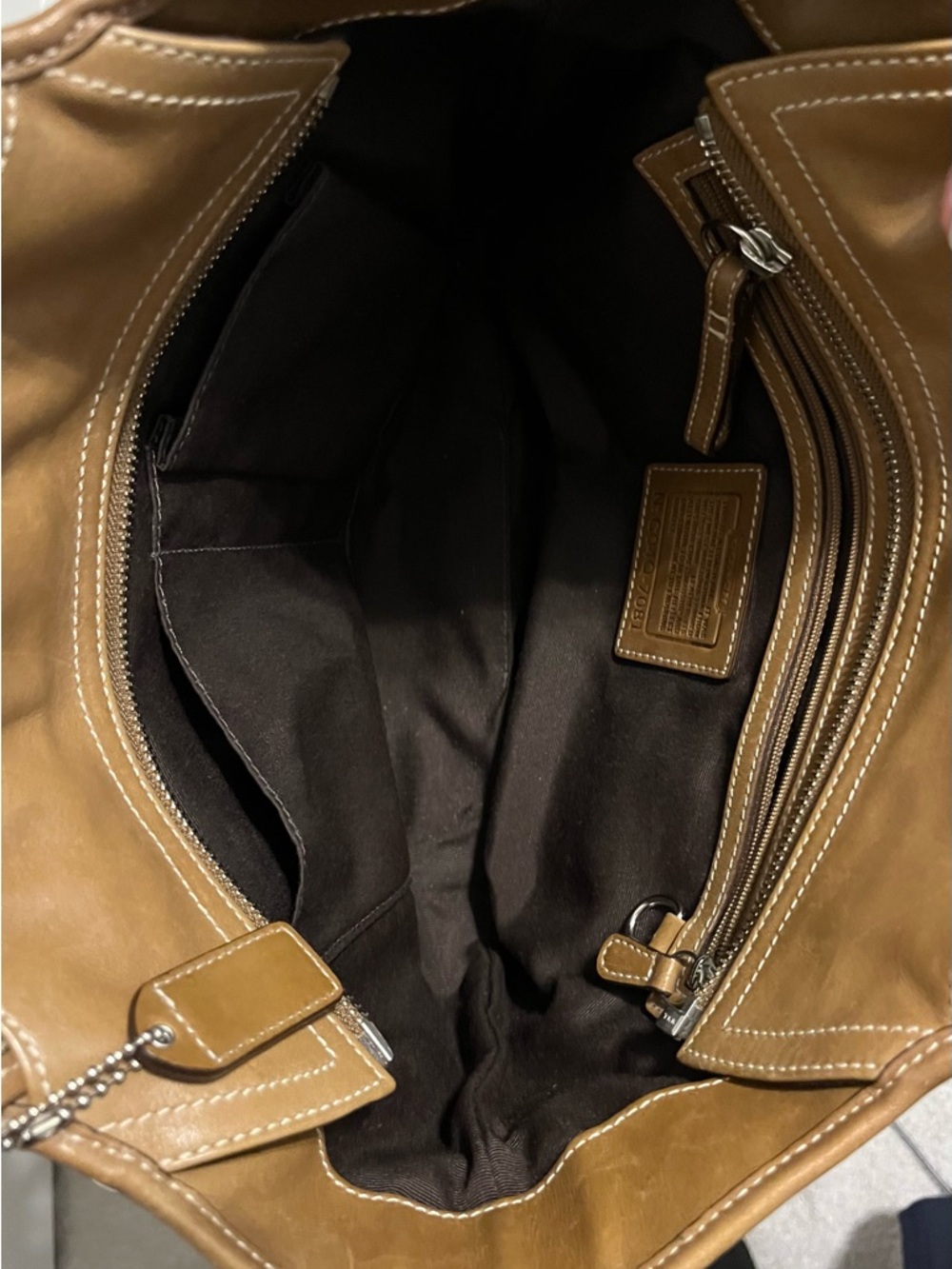 Vintage Coach Brown Signature Canvas and Leather Tote - Picture 3 of 3